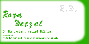 roza wetzel business card